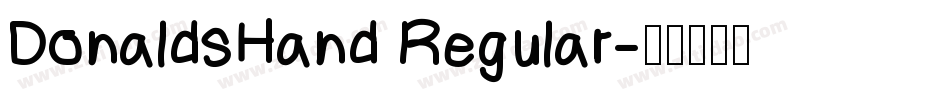 DonaldsHand Regular字体转换